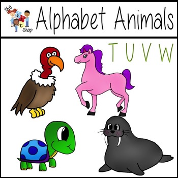 Preview of Alphabet Animals: T-U-V-W