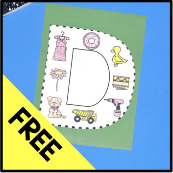 Preview of FREE Alphabet Crafts - Picture Anchor Charts - Book - Letter Names Sounds
