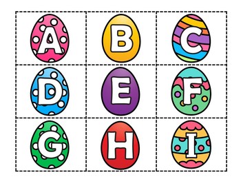 free alphabet easter egg matching cards upper and lower case tpt