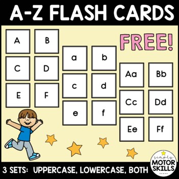 Preview of *FREE* Alphabet Square Flashcards - 3 sets - A-Z, a-z, Aa-Zz
