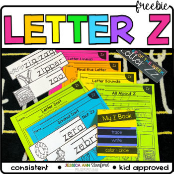 Preview of FREE Alphabet Letter Z Curriculum - Identification & Phonics Sound Activities