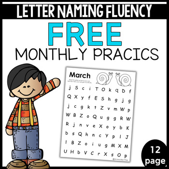 Preview of FREE Alphabet Letters - Letter Naming Fluency Practice naming fractions