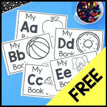 Preview of FREE Alphabet Mini Books - Back to School Kindergarten - Letter Names Sounds