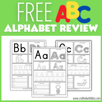 FREE ABC Alphabet Letters Printable For Kids, Back To School Kindergarten