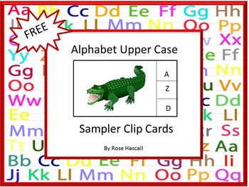 Preview of FREE Alphabet Task Cards Sampler Uppercase Letters Special Education Reading