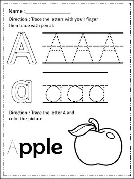 FREE Alphabet Trace & Color Set 3 Coronavirus Packet Distance Learning