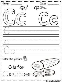 FREE Alphabet Trace and Color (Set 2) by Smart Lady | TpT