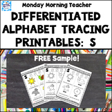FREE Alphabet Tracing & Writing Printables, letter  S, JOLLY PHONICS fine motor