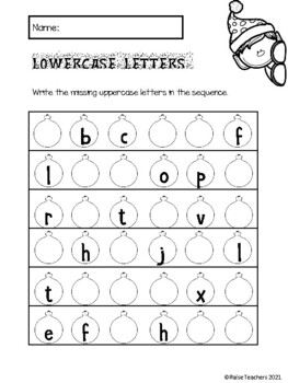 FREE Alphabet Uppercase & Lowercase Complete Sequence Winter Theme ...