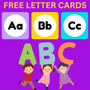 Preview of FREE Alphabet Uppercase to Lowercase Flash Cards-Free Alphabet Letter Cards
