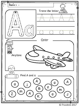 free alphabet worksheets set 1 by piccobee teachers