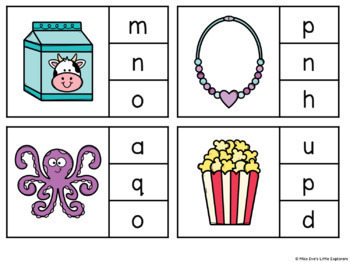 FREE Alphabet and Phonics | Beginning Sound Clip Cards | Literacy Centers