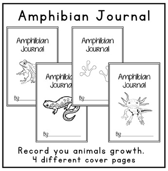 Preview of FREE Amphibian Observation Journal for nature science project