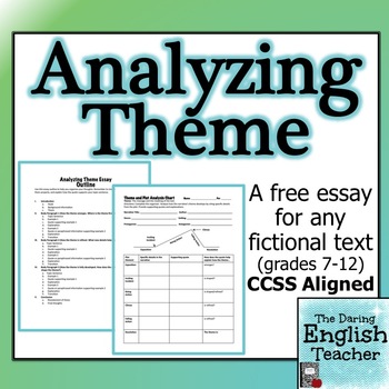 Preview of FREE! Analyzing Theme: a common core essay for ANY novel