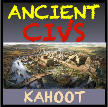 Preview of FREE Ancient Civilizations Kahoot Review Game English and Spanish Questions