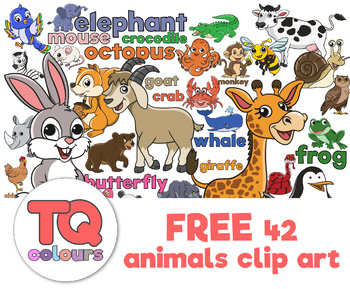 Preview of FREE Animal Clip Art - TQ colours