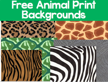 FREE Animal Print Background Graphics by Ms Kara | TPT