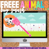 FREE Animal Vocabulary Fly Swat Green Screen Activity PREVIEW| Speech Therapy