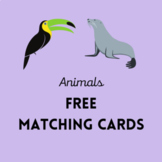 FREE Animals Matching Cards