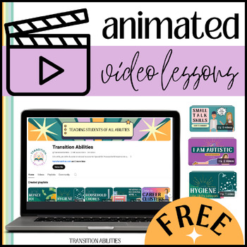Preview of FREE Animated Video Lessons | Community Based Life & Job Skills | Special Ed