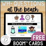 Answering Wh- Questions Summer Speech Therapy Activity Bea