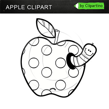 apple worm clip art