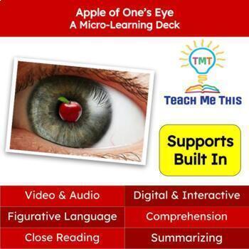Preview of FREE Apple of One's Eye Figurative Language Reading Passage and Activities