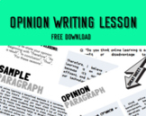 FREE: Applying Formulas to Opinion Writing: Mini Lesson