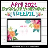 FREE April 2021 Desktop Calendar Wallpaper April Spring Fl