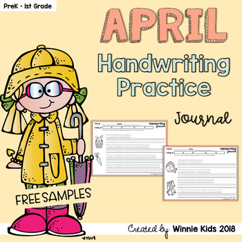 April handwriting sheets in manuscript