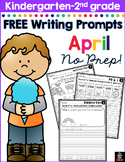 FREE April Writing Prompts for Kindergarten to Second Grade