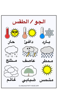 Preview of FREE Arabic Weather Posters or Handouts