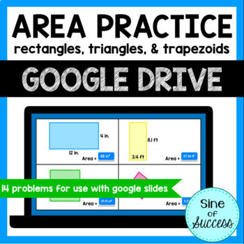 Preview of FREE Area Practice for Google Drive