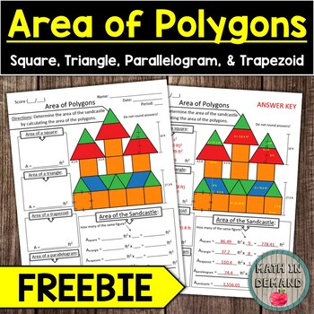 Preview of FREE Area of Polygons (Square, Parallelogram, Triangle, and Trapezoid)