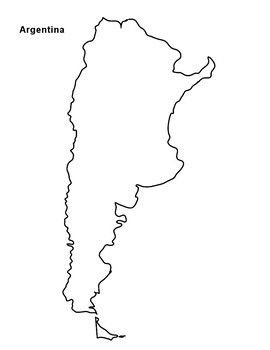Argentina Map Coloring Page