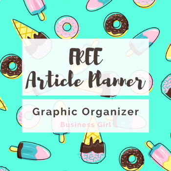 Preview of FREE Article Planner Graphic Organizer