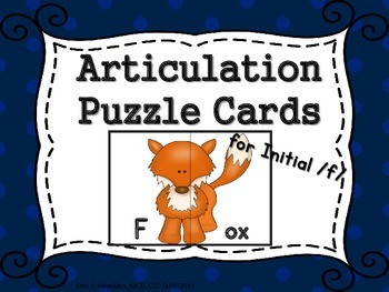 Preview of Articulation Puzzle Cards for Initial /f/ FREE