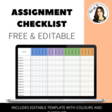 FREE Assignment Checklist - Google Sheets 