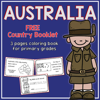 Preview of FREE Australia Mini Booklet Country Study + FREE SPANISH
