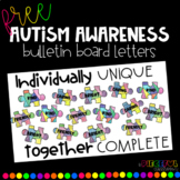 FREE Autism Awareness Bulletin Board Letters