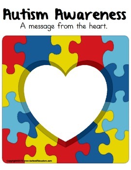 Preview of FREE Autism Awareness Poster and Necklace for Special Education 