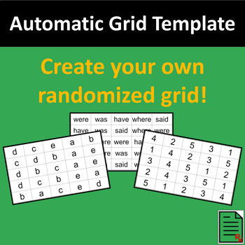 Preview of FREE Automatic Randomized Grid Generator!