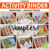 FREE Autumn Activity Binder SAMPLER - Toddler