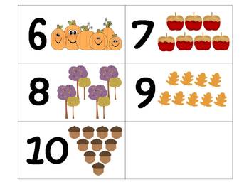 free autumn numbers 0 10 flash cards by syaz teachers pay teachers