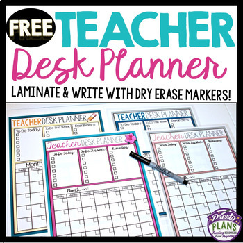 Free Back To School Desk Planner By Presto Plans Tpt