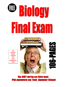 Preview of BIOLOGY FINAL EXAM 2022 . . .  S.T.E.M.   112  PAGES  USE AS PRE-TEST POST-TEST