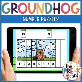Preview of FREE BOOM Cards Groundhog Day Number Puzzles