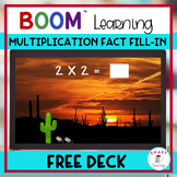 FREE Multiplication Fact BOOM Cards Desert Scenes Self Correcting