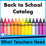 FREE Back to School Catalog Teacher Organization