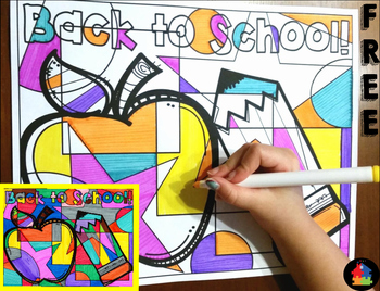 Preview of FREE Back to School Coloring Page